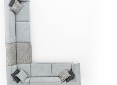 Corner sofa L-shape Living room Modern Design Couches Upholstery Textile 400x310